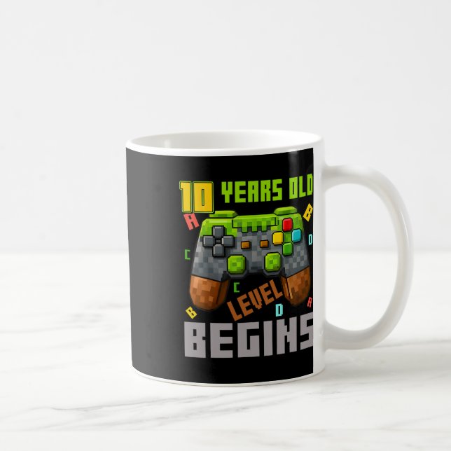Taza De Café Es mi cumpleaños número 10 Pixel Gaming Controller (Derecha)