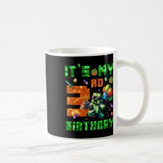 Taza De Café Es mi cumpleaños número 3 Pixel Número Videojuego 