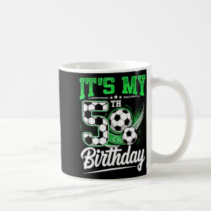 Taza De Café Es Mi Cumpleaños Número 5 Niño Balón de Fútbol 5 A