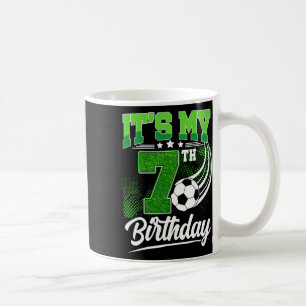 Taza De Café Es Mi Cumpleaños Número 7 Niño Fútbol Ll 7 Años Cu