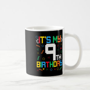Taza De Café Es mi cumpleaños número 9 de videojuegos para niño