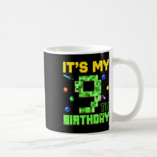 Taza De Café Es mi cumpleaños número 9 Niño de 9 años Jugador P