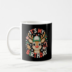 Taza De Café Es Mi Cumpleaños Reno Navidad Xmas Fiesta