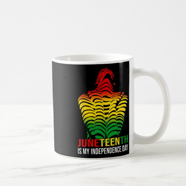 Taza De Café Es mi Día de la Independencia Afro-Americano Afric (Derecha)