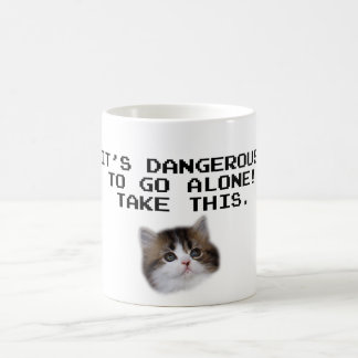 Taza De Café Es peligroso ir solo toma este gatito