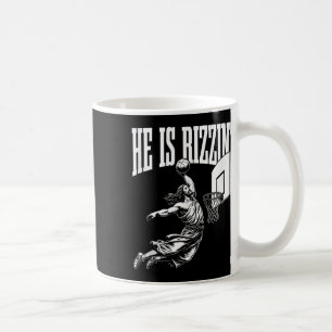 Taza De Café Es Rizzin Divertido Jesús Básquetbol Meme Tank Top