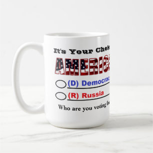Taza De Café Es su elección AMÉRICA. ¿Por quién votas?