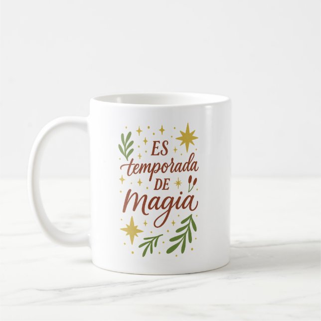 Taza De Café Es Temporada de Magia ✨ | Festive Botanical (Izquierda)