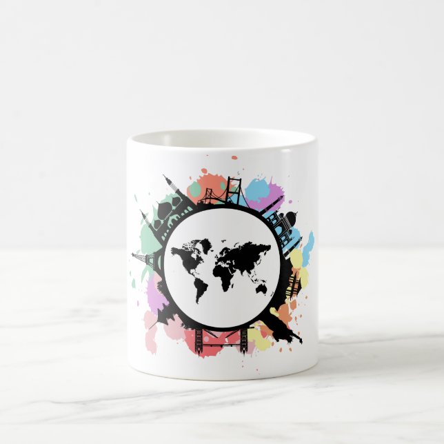 Taza De Café Es tiempo de viaje (Centro)