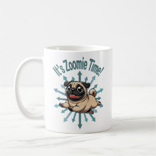 Taza De Café Es tiempo de Zoomie Pug