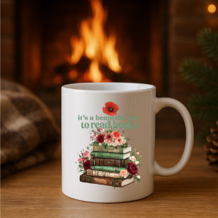 Taza De Café Es un bello día para leer libros Mug.