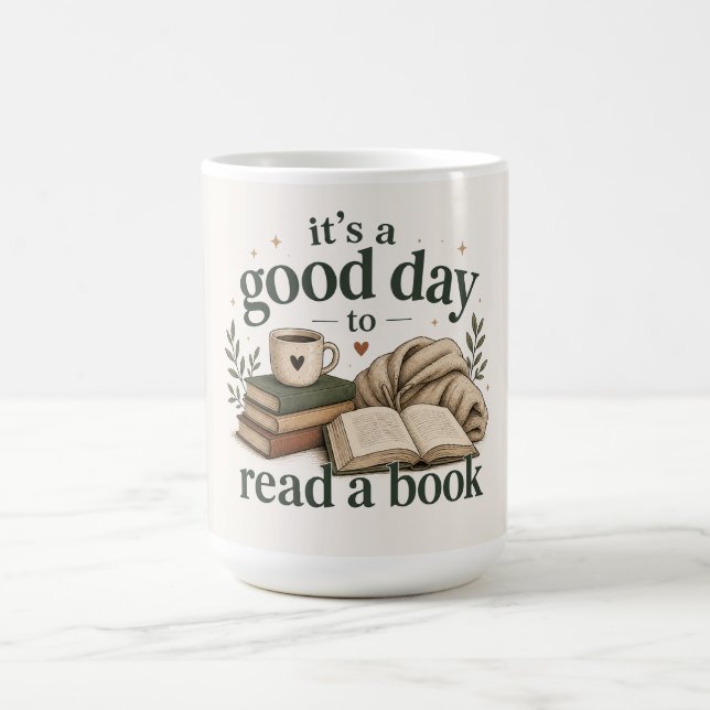 Taza De Café Es un buen día para leer un libro (Centro)
