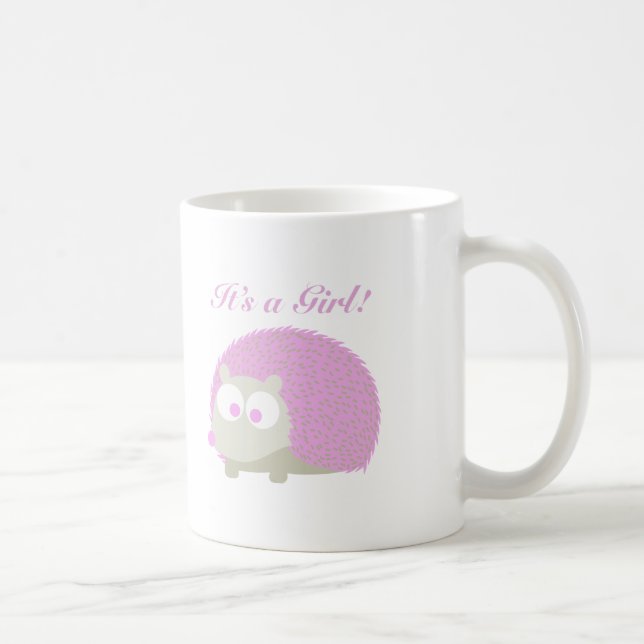 Taza De Café ¡Es un Chica! Hedgehog (Derecha)