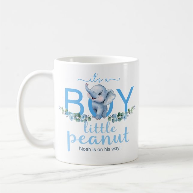 Taza De Café Es un niño elefante Invitación de bebé peluca - az (Izquierda)