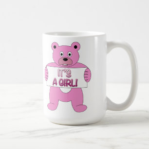 Taza De Café Es un oso rosa Chica