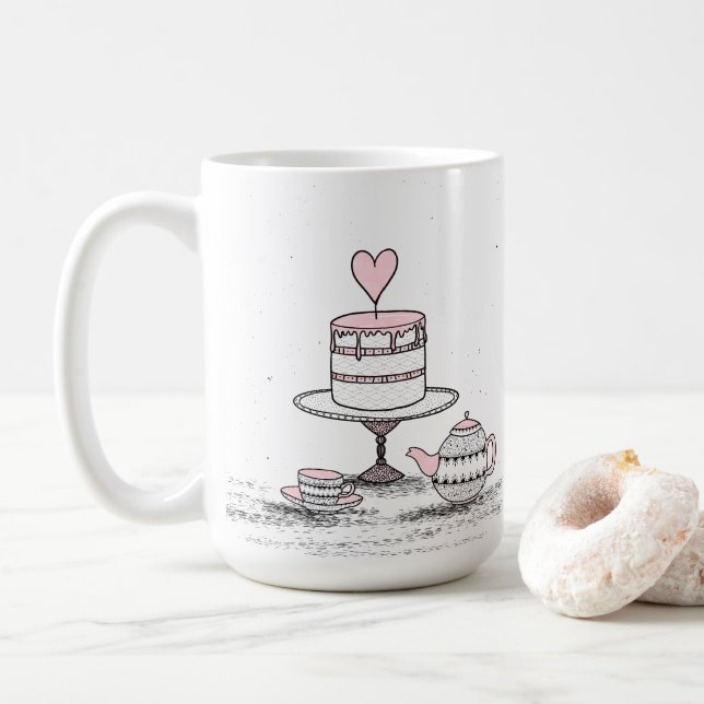 Taza De Café Es un verdadero placer ser tu El día de San Valent (Con donut)