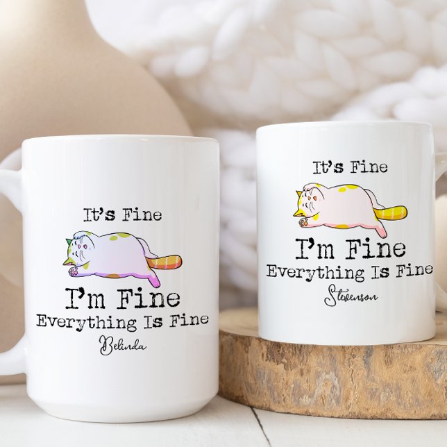 Taza De Café Es una cita divertida del gato (Subido por el creador)
