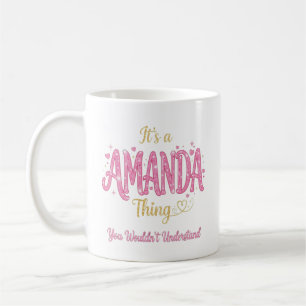 Taza De Café Es Una Cosa De Amanda Rosa Dorado Regalo Para Muje