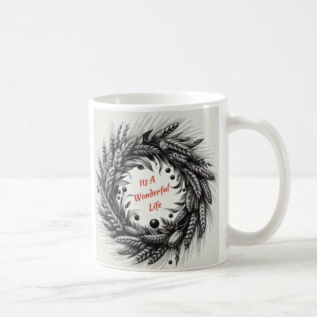 Taza De Café "Es una vida maravillosa" Café Mug (Derecha)