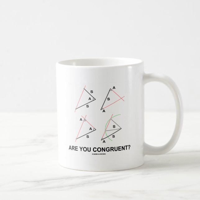 Taza De Café ¿Es usted congruente? (Ángulos congruentes) (Derecha)