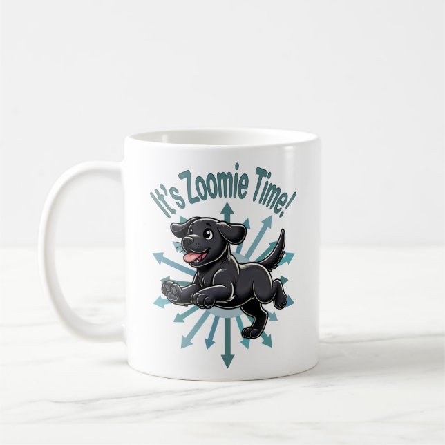 Taza De Café Es Zoomie Time Black Lab (Izquierda)