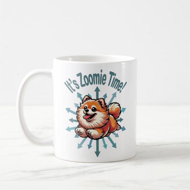 Taza De Café Es Zoomie Time Pomeranian (Izquierda)