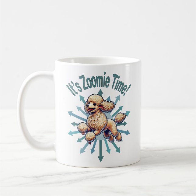 Taza De Café Es zoomie Time Poodle (Izquierda)