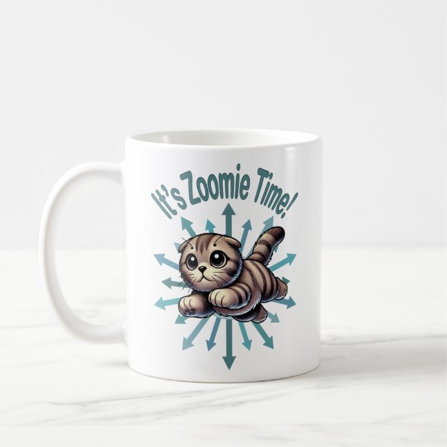 Taza De Café Es Zoomie Time Scottish Fold Cat (Izquierda)