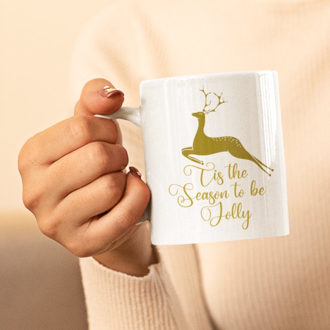 Taza De Café Ésa es la temporada para ser Navidades de renos do (Subido por el creador)