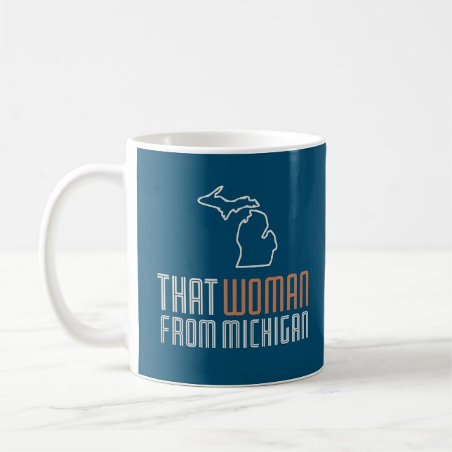 Taza De Café Esa Mujer De Michigan Coffee Mug (Izquierda)
