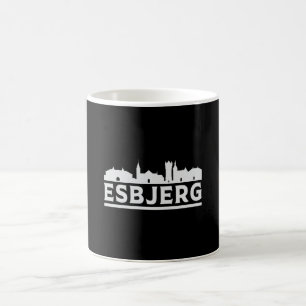 Taza De Café Esbjerg Dinamarca City Skyline Cityscape Funny Gif