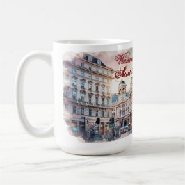 Taza De Café Esbozo acuarela Imperial Viena Austria |