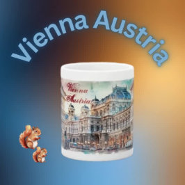 Taza De Café Esbozo acuarela Imperial Viena Austria |