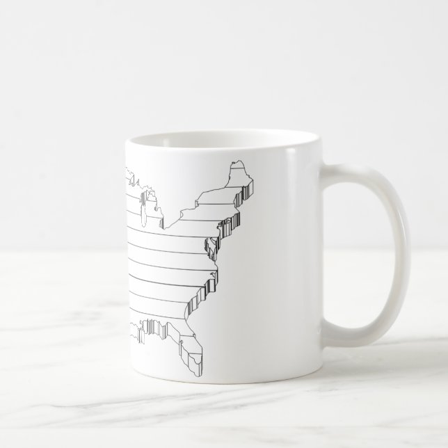 Taza De Café Esbozo de EE.UU. (Derecha)