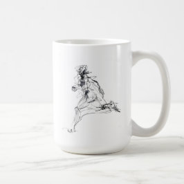 Taza De Café Esbozo de ejecución abstracta