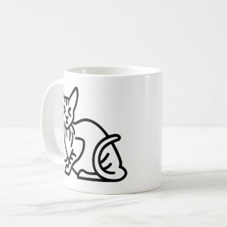 Taza De Café Esbozo de gatos esfinges
