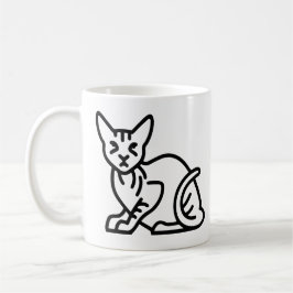 Taza De Café Esbozo de gatos esfinges