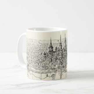 Taza De Café Esbozo de la ciudad