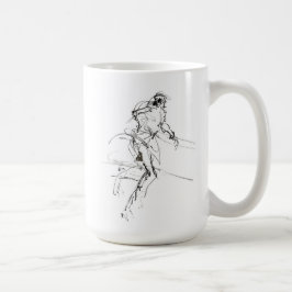 Taza De Café Esbozo de movimiento de ejecución abstracta