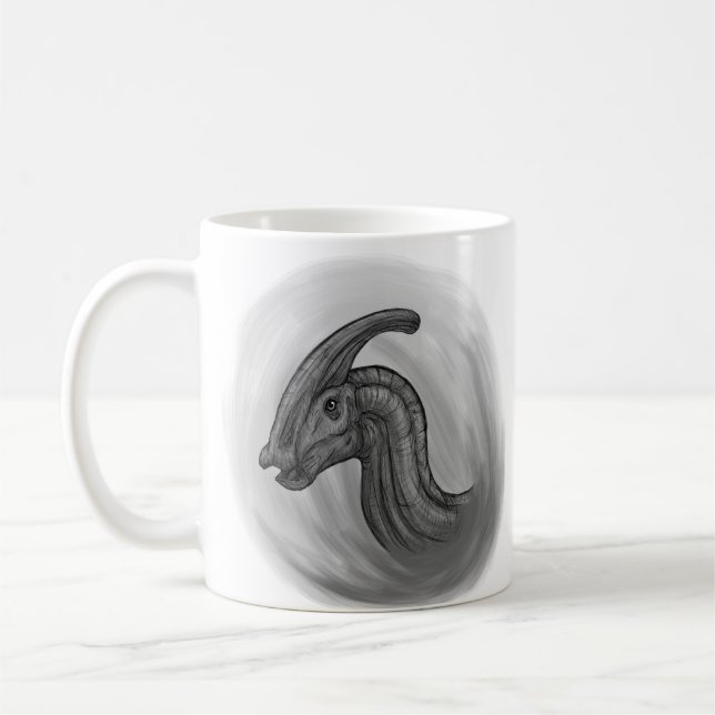 Taza De Café Esbozo de Parasaurolophus (Izquierda)
