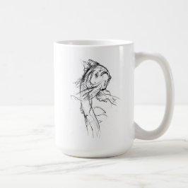 Taza De Café Esbozo de resumen elegante de peces de Koi