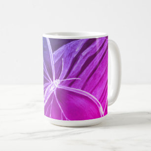 Taza De Café Esbozo manual mariposa morada café tazón