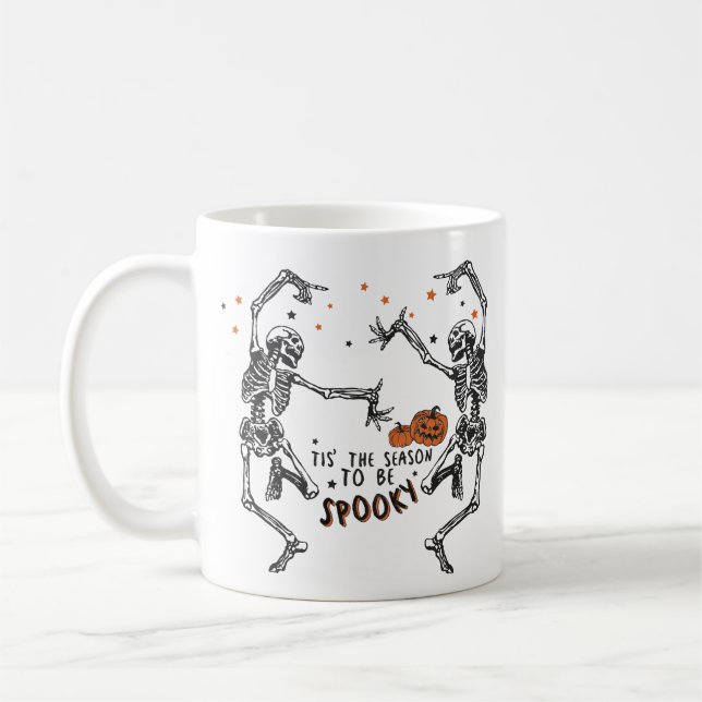 Taza De Café Esbozos de temporada espeluznante bailando (Izquierda)
