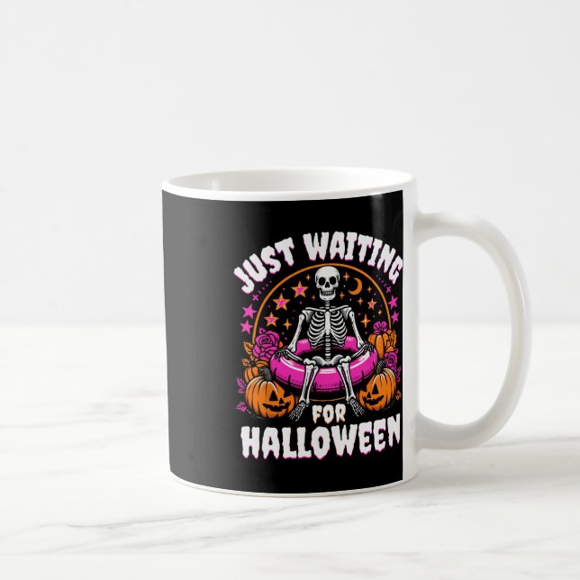 Taza De Café Esbozos Mujeres Esperando Halloween (Derecha)