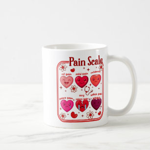 Taza De Café Escala de dolor Corazón Caramelo Trauma Enfermera