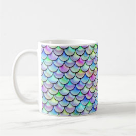 Taza De Café Escala de la sirena de burbuja arco iris