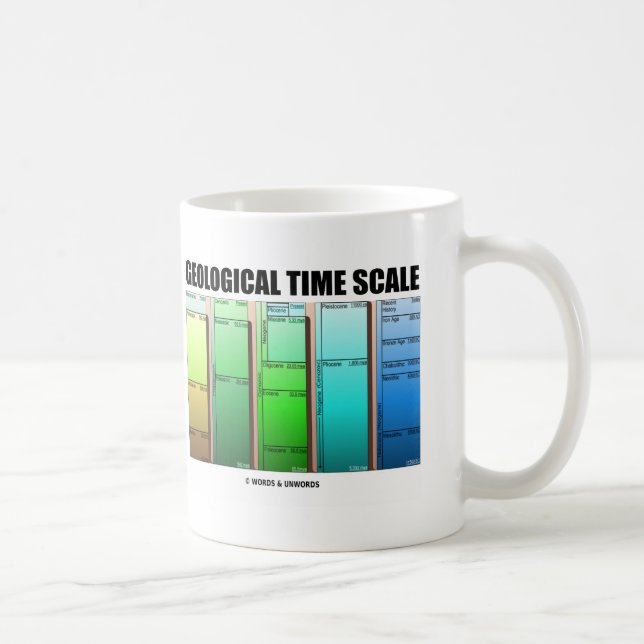 Taza De Café Escala de tiempo geológica (edad geológica) (Derecha)