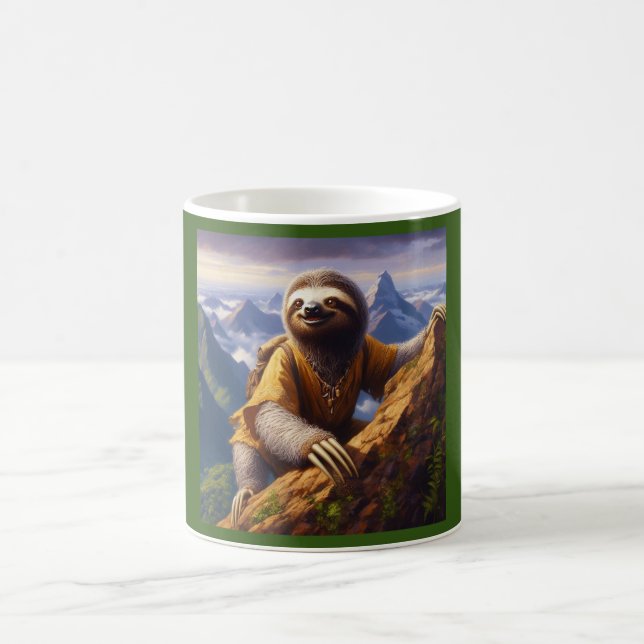 Taza De Café Escalada de Montaña Sloth (Centro)