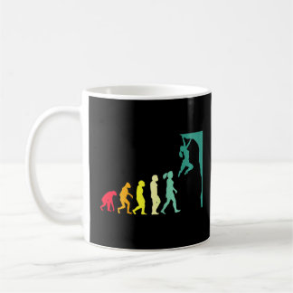Taza De Café Escalada De Roca Libre De Evolución En Bouldering