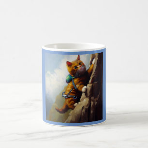 Taza De Café Escalada de rock de gato